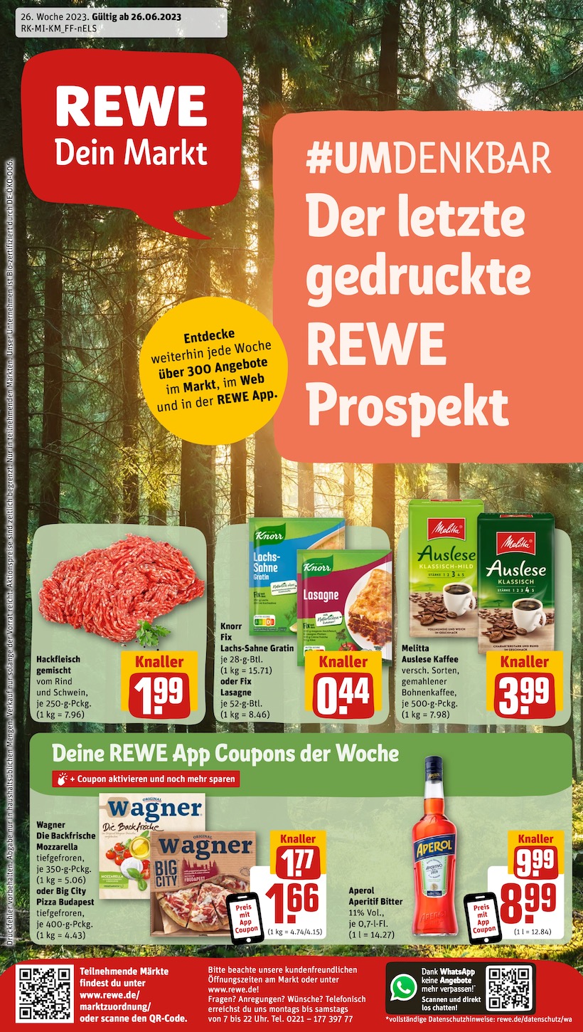 Rewe - Aktueller Prospekt Von 26.6.2023 Bis 1.7.2023